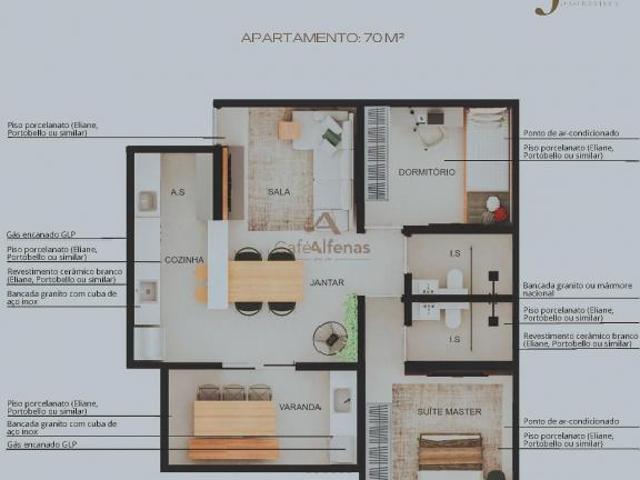 Apartamento venda em Região Geográfica Imediata de Alfenas, Alfenas