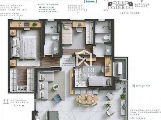 Apartamento venda em Condomínio Residencial Jardim das Colinas, São José dos Campos