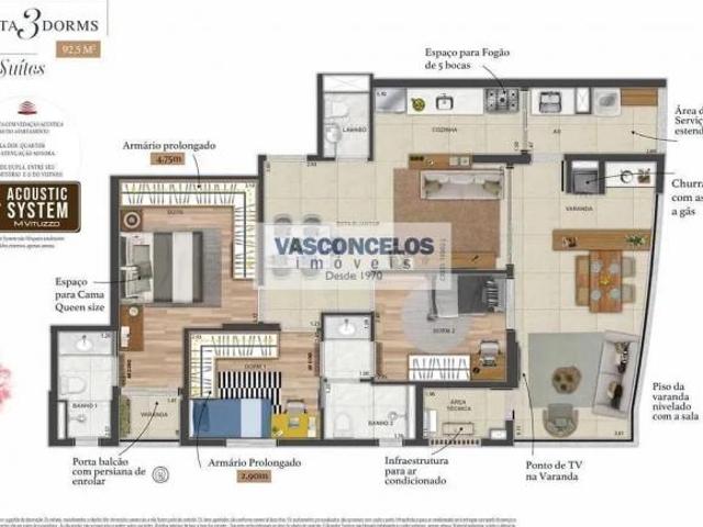 Apartamento venda em Região Imediata de São José dos Campos, Região Metropolitana do Vale do Paraíba e Litoral Norte