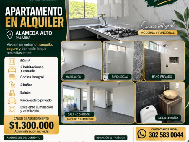 Apartamento en arriendo en Sur, Palmira