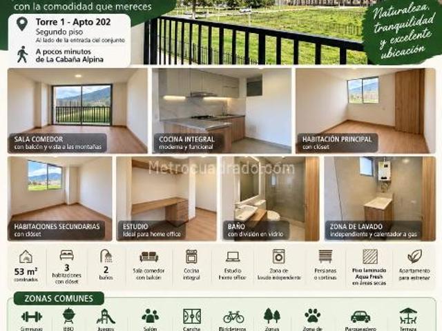 Apartamento en arriendo en Pueblo Viejo, Sopó