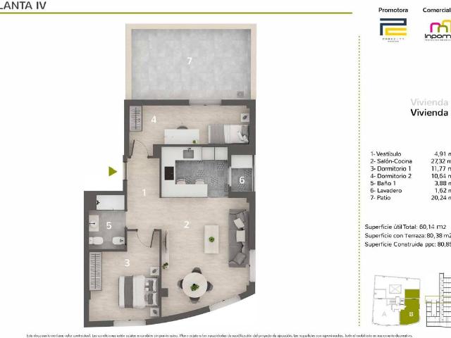 Apartamento en venta en Badajoz, Casco Antiguo