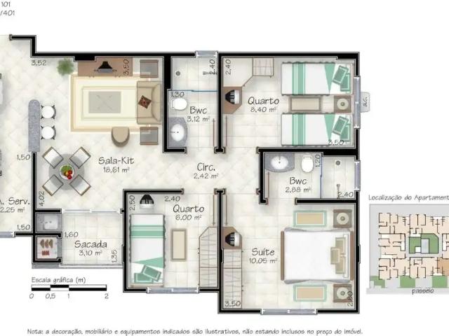 Apartamento aluguel em Região Geográfica Imediata de Florianópolis, Palhoça