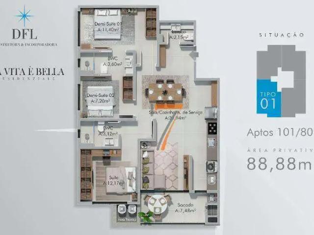 Apartamento venda em Região Geográfica Imediata de Florianópolis, Biguaçu