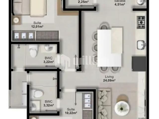 Apartamento venda em Região Geográfica Imediata de Brusque, Brusque