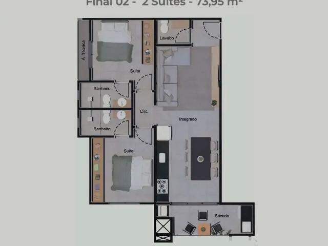 Apartamento venda em Região Geográfica Imediata de Brusque, Brusque