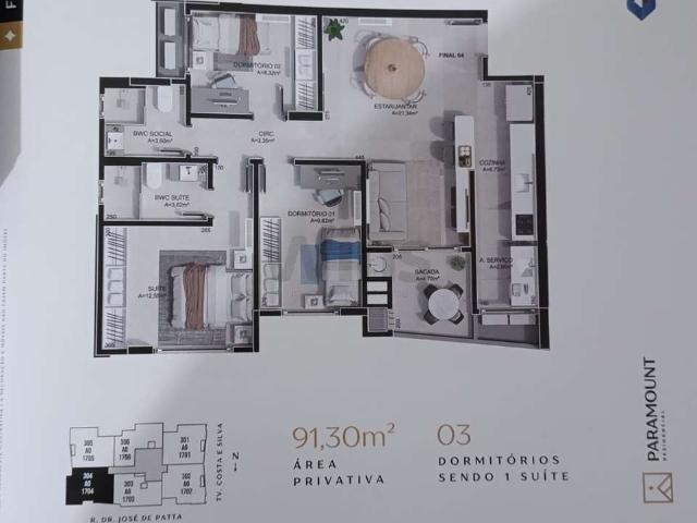 Apartamento venda em Região Geográfica Imediata de Criciúma, Criciúma
