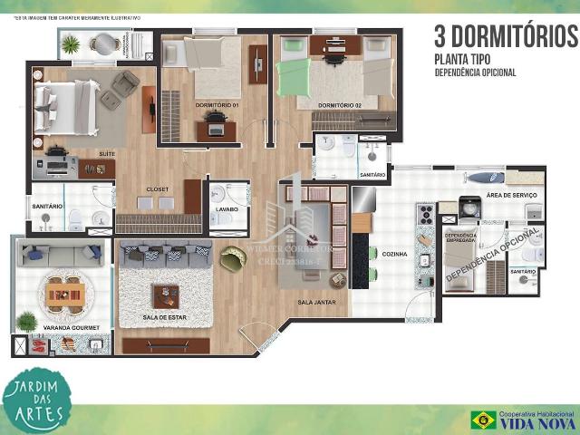 Apartamento venda em Embuema, Embu das Artes