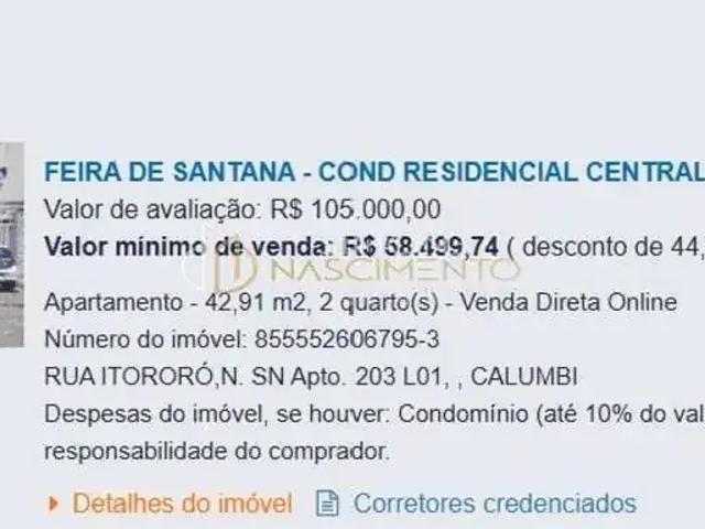 Apartamento venda em Região Geográfica Imediata de Feira de Santana, Região Metropolitana de Feira de Santana