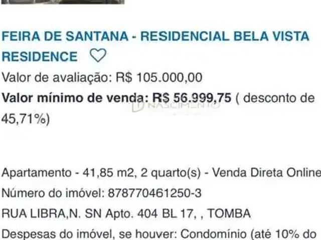 Apartamento venda em Região Geográfica Imediata de Feira de Santana, Região Metropolitana de Feira de Santana