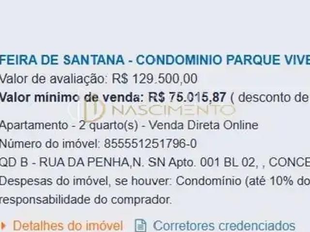 Apartamento venda em Região Geográfica Imediata de Feira de Santana, Região Metropolitana de Feira de Santana