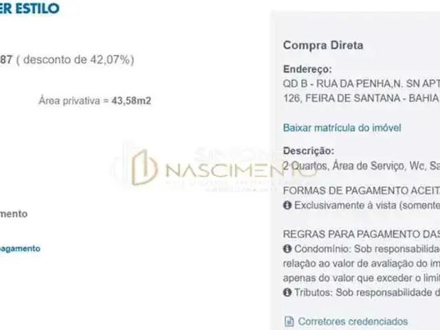 Apartamento venda em Região Geográfica Imediata de Feira de Santana, Região Metropolitana de Feira de Santana