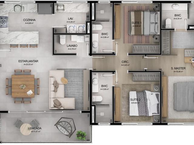 Apartamento venda em Cacupé, Florianópolis