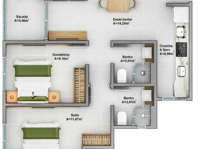 Apartamento venda em Região Geográfica Imediata de Florianópolis, Desterro