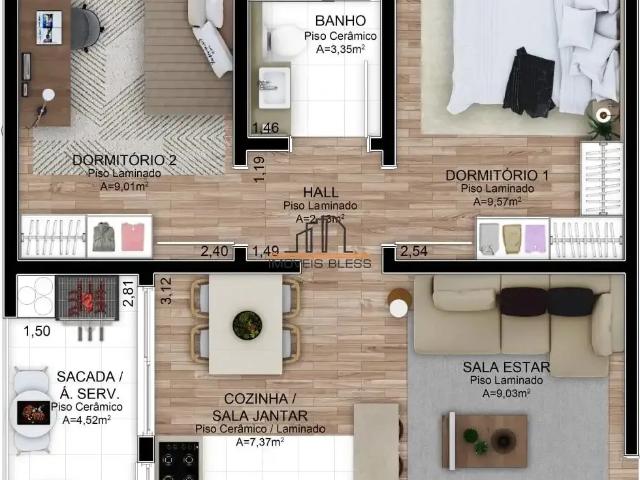 Apartamento venda em Renascença, Gravataí