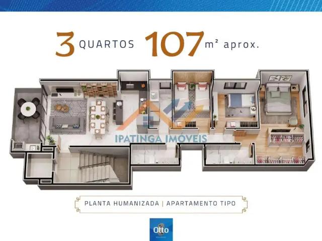 Apartamento venda em Região Geográfica Imediata de Ipatinga, Região Metropolitana do Vale do Aço