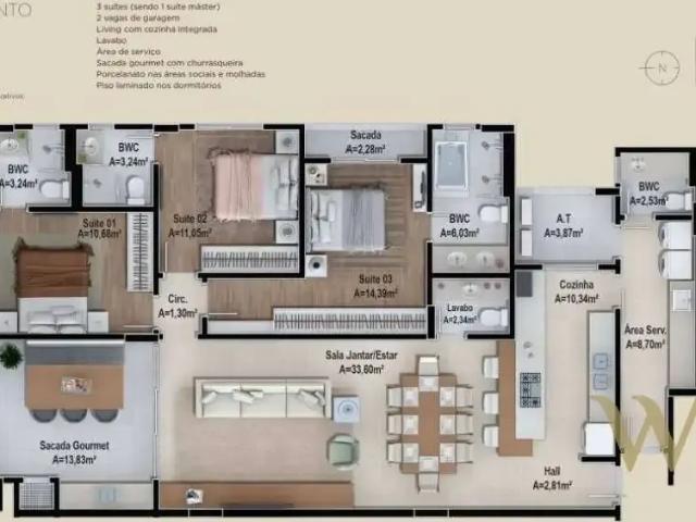 Apartamento venda em Região Geográfica Imediata de Joinville, Jaraguá do Sul