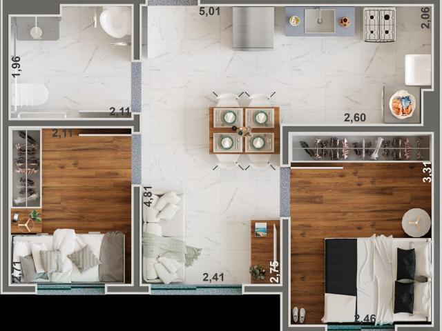 Apartamento venda em Via do Sol, Juiz de Fora