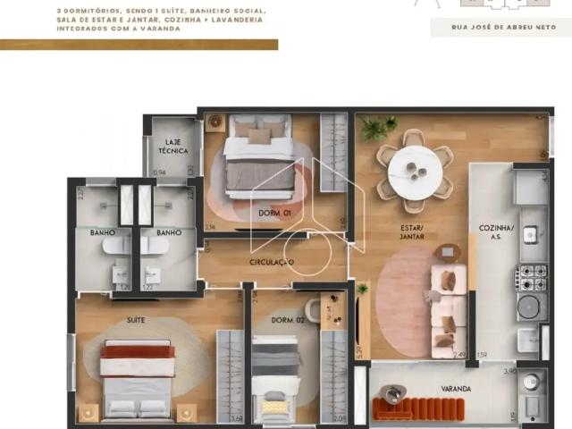 Apartamento venda em Região Imediata de Franca, Juranda