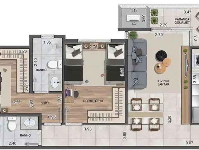 Apartamento venda em Região Imediata de Taubaté-Pindamonhangaba, Região Metropolitana do Vale do Paraíba e Litoral Norte