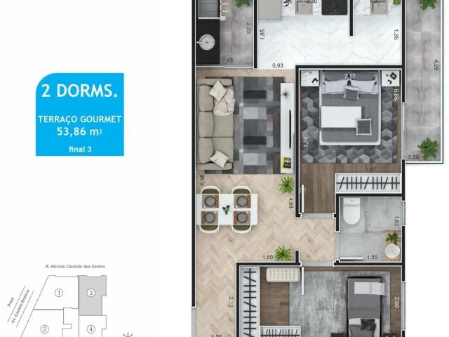 Apartamento venda em Maracanã, Praia Grande