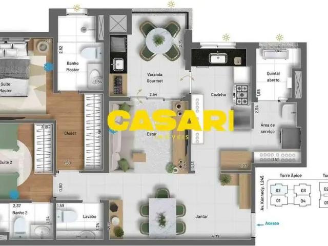 Apartamento venda em Parque dos Pássaros, São Bernardo do Campo