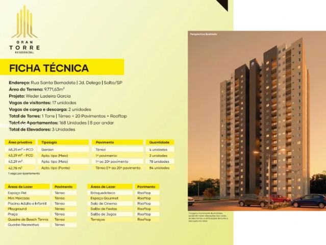 Apartamento venda em Jardim Santa Rita, Salto