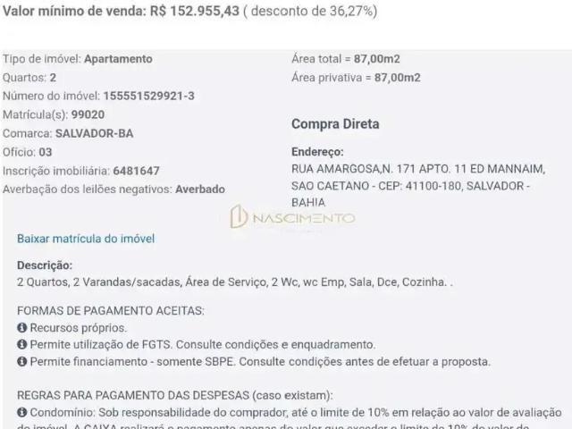 Apartamento venda em Região Geográfica Imediata de Salvador, Região Metropolitana de Salvador