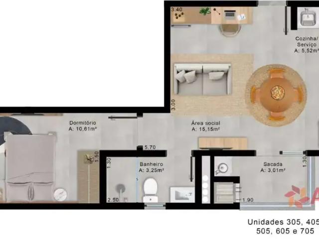 Apartamento venda em Camobi, Santa Maria