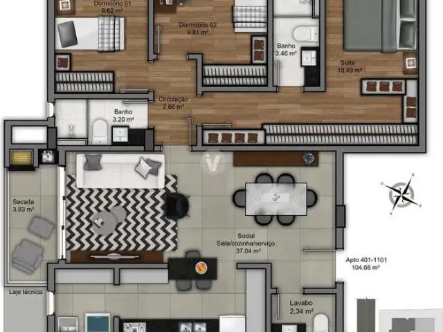 Apartamento venda em Região Geográfica Imediata de Santa Maria, Santa Maria