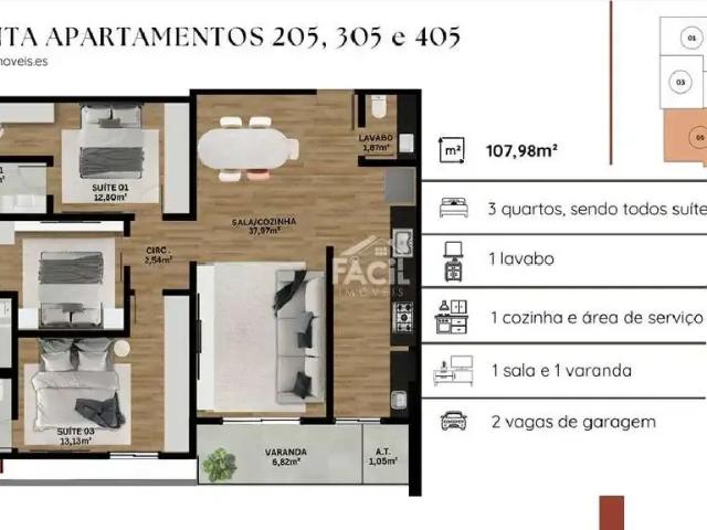 Apartamento venda em Região Geográfica Imediata de Afonso Cláudio - Venda Nova do Imigrante - Santa Maria de Jetibá, Santa Teresa