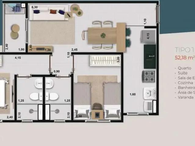 Apartamento venda em Região Imediata de Taubaté-Pindamonhangaba, Região Metropolitana do Vale do Paraíba e Litoral Norte