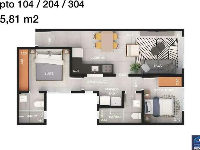 Apartamento venda em Região Geográfica Imediata de Varginha, Varginha