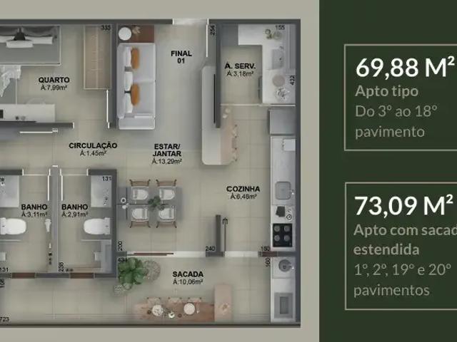 Apartamento venda em Região Geográfica Imediata de Uberlândia, Oliveira Fortes