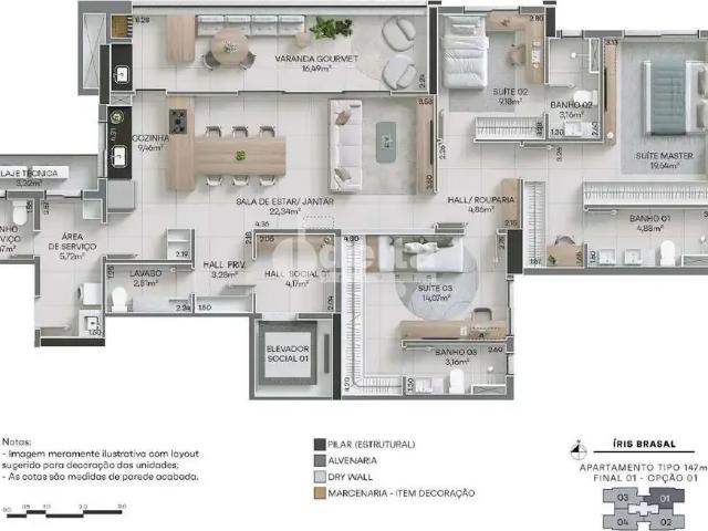 Apartamento venda em Setor Norte, Uberlândia