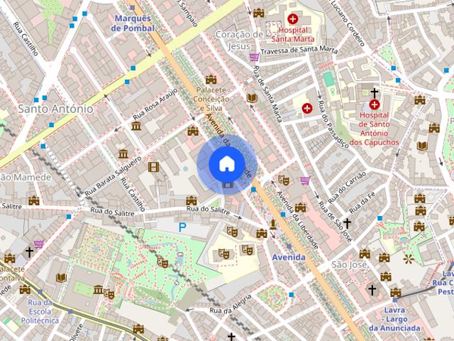 Estúdio alugar em Santo António, Lisboa