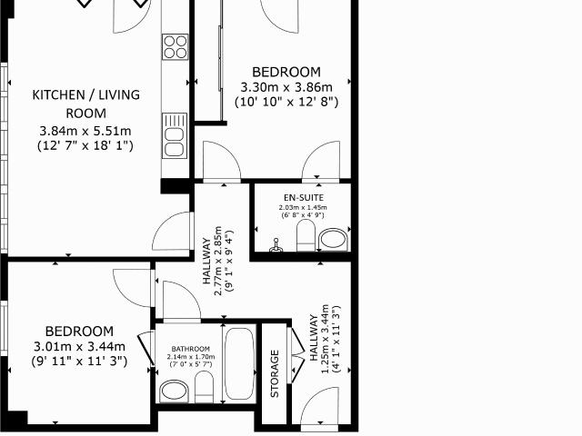 Flat for rent in Broomhill, Scotland
