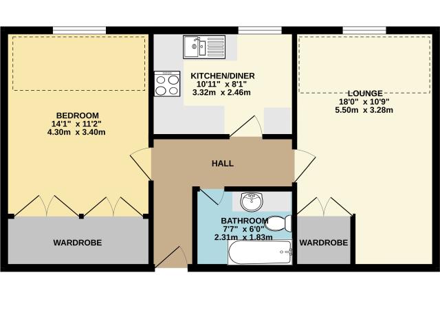 Flat for rent in Barholm, Lincolnshire