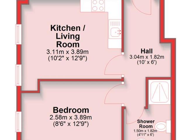 Flat for rent in Perryfields, West Sussex