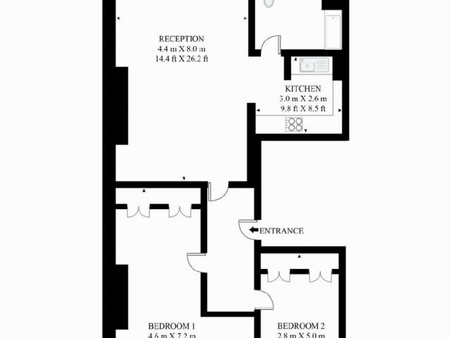 Flat for rent in Marylebone, East Marylebone