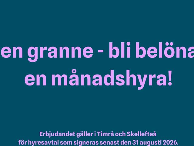 Lägenhet hyra i Timrå, Västernorrland