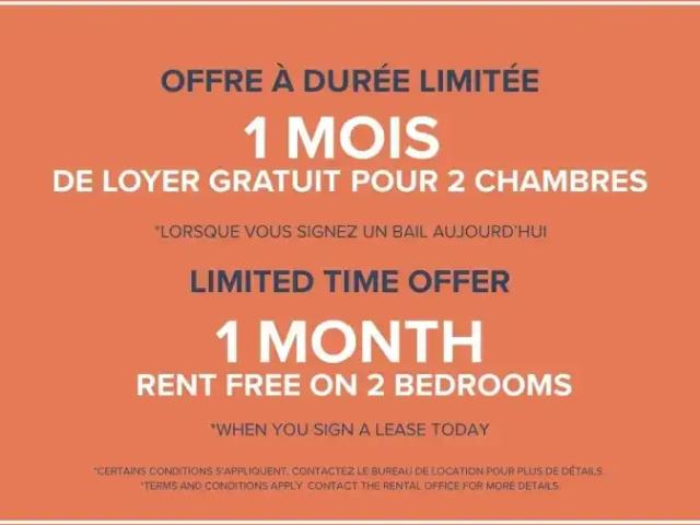 Apartment for rent in St. Leonard's, Quebec
