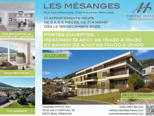 Apartment kaufen in Malleray, Bern