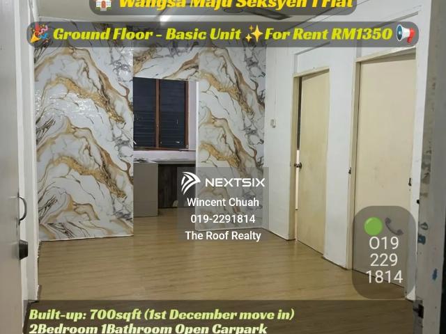Apartment for rent in Seksyen 1, Kuala Lumpur