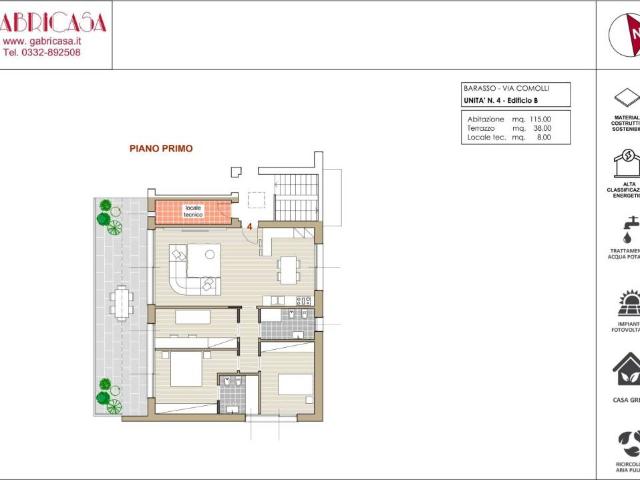 Appartamento in vendita a Barasso, Lombardia