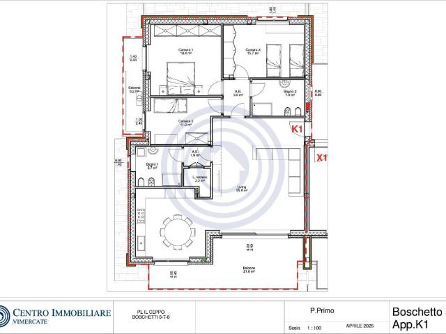 Appartamento in vendita a Bernareggio, Villanova