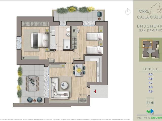 Appartamento in vendita a San Damiano, Brugherio