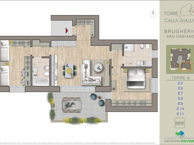 Appartamento in vendita a San Damiano, Brugherio