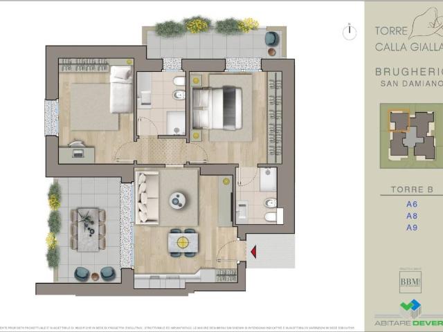 Appartamento in vendita a San Damiano, Brugherio