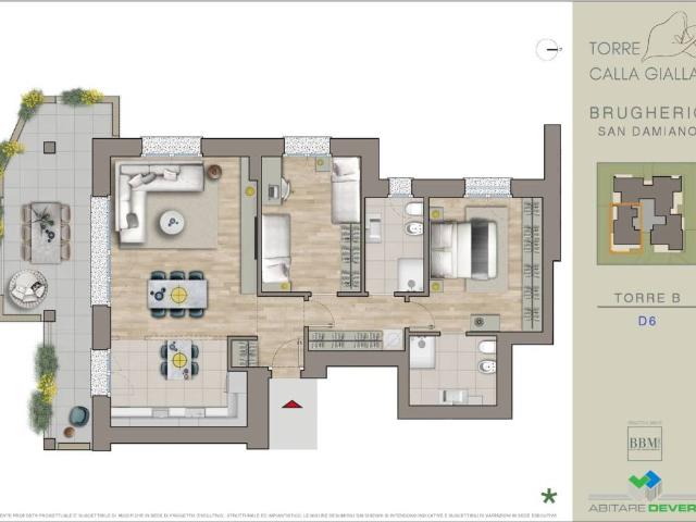 Appartamento in vendita a San Damiano, Brugherio